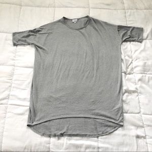LULAROE Buttery Soft Short Sleeve Grey Flowy Top